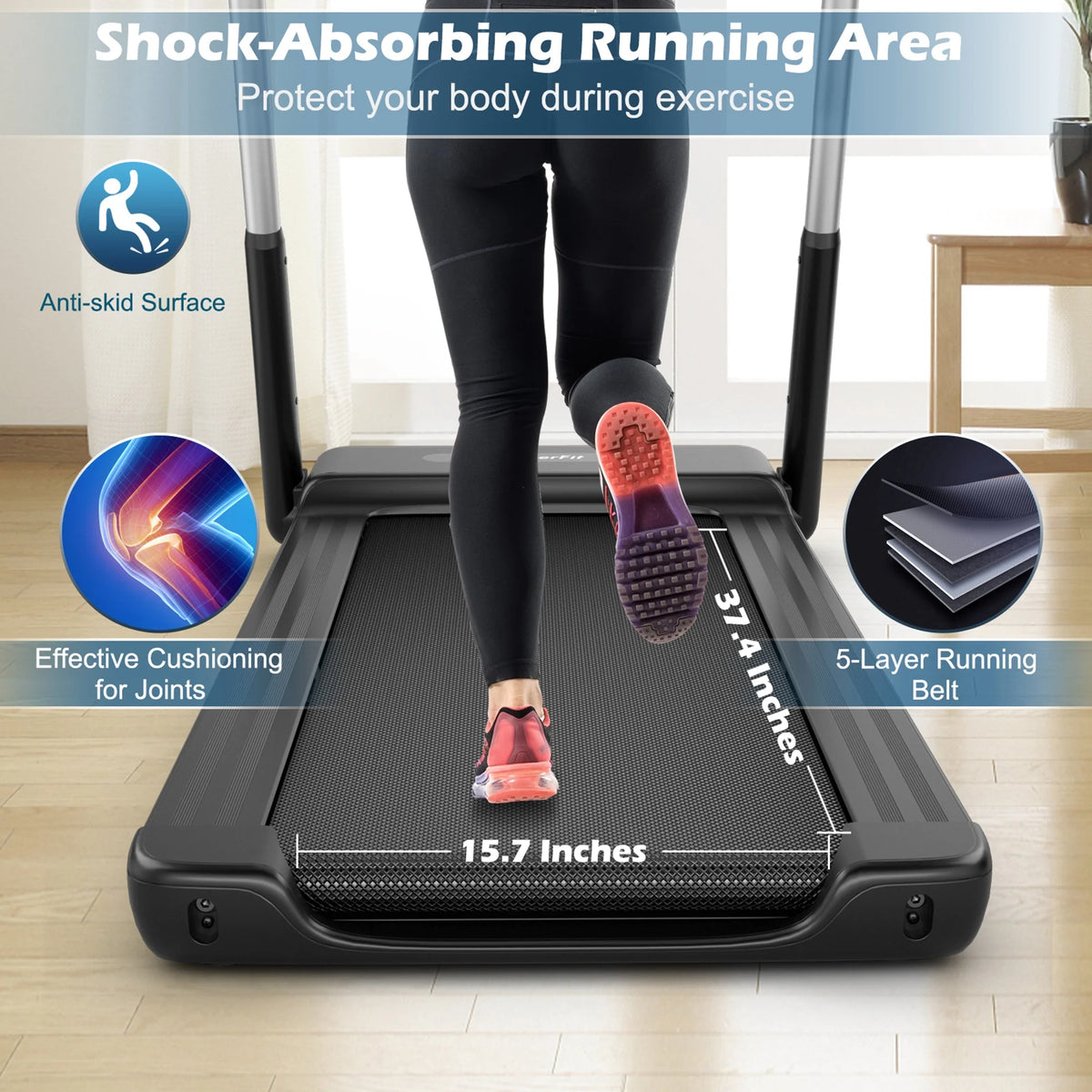 2.25HP Folding LED Treadmill Y50238