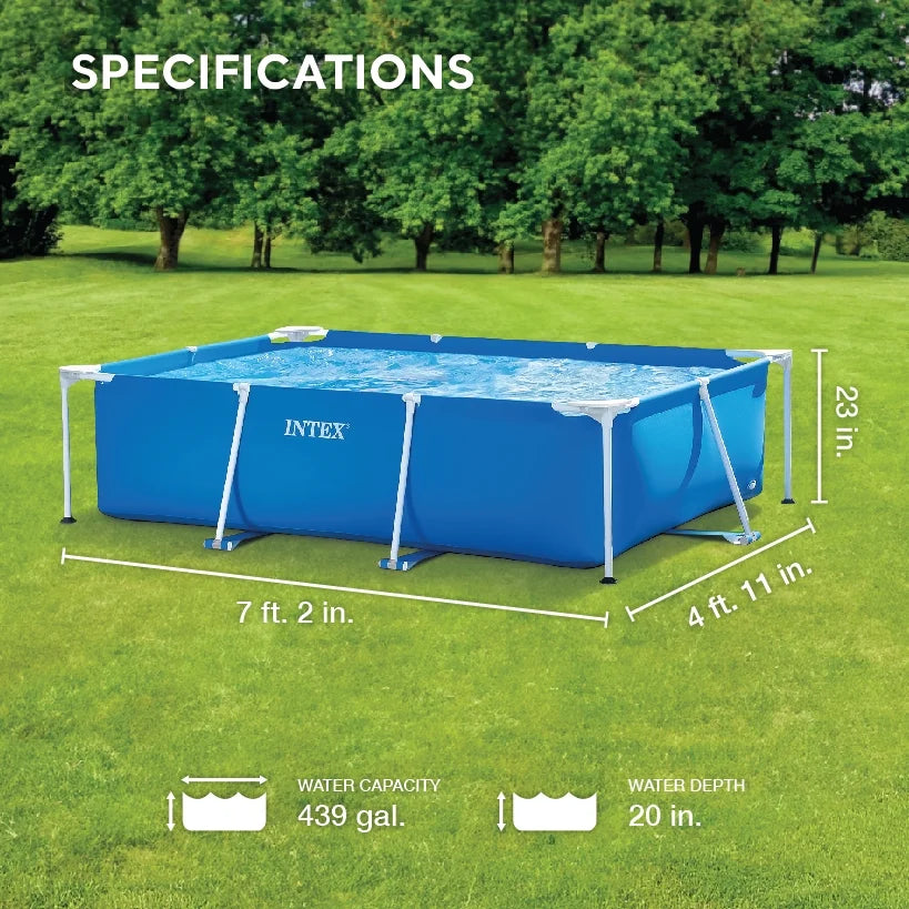 14.75' x 33 Rectangular Frame Above Ground Swimming Pool W335491