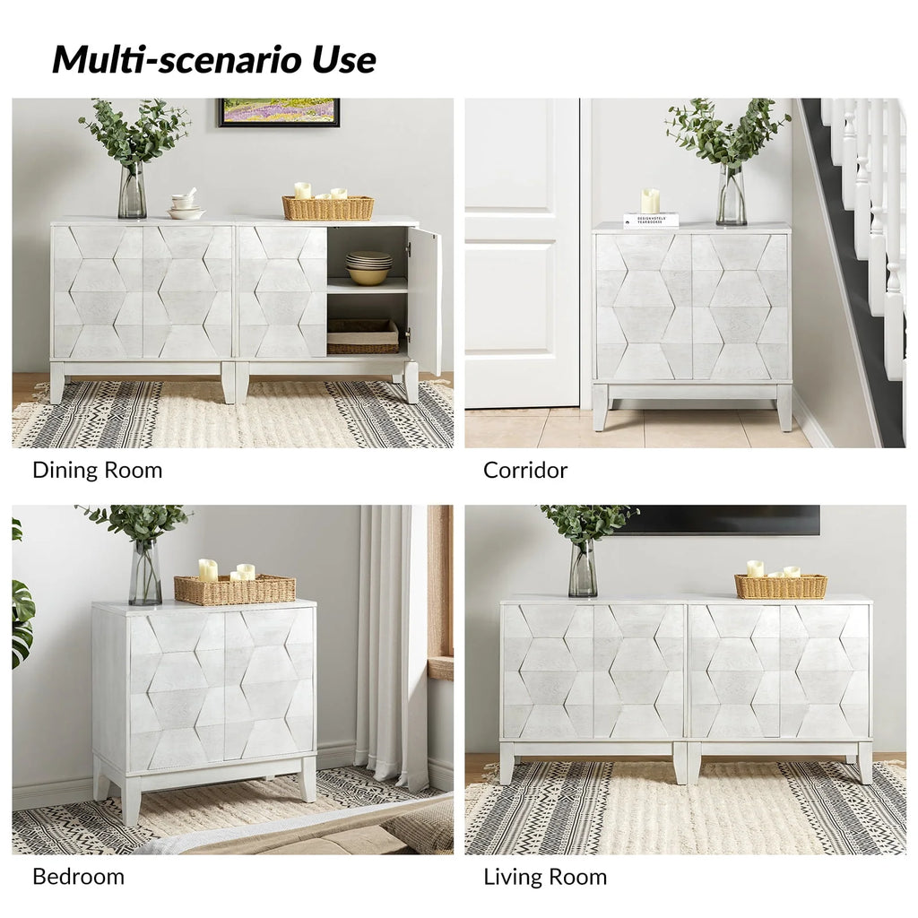 45'' 3 Door Wooden Sideboard Buffet T474