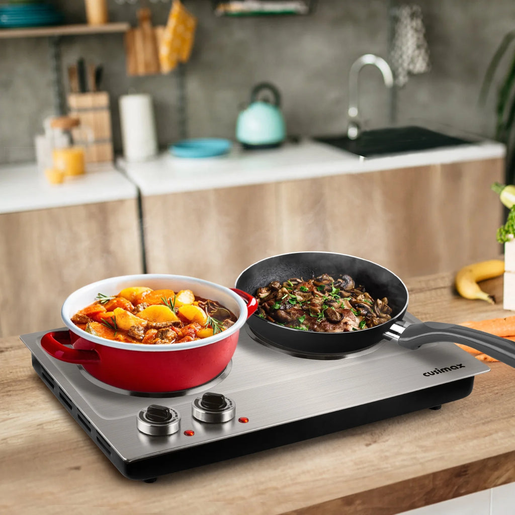1800W Infrared Double Burner Electric Hot Plate Y3052