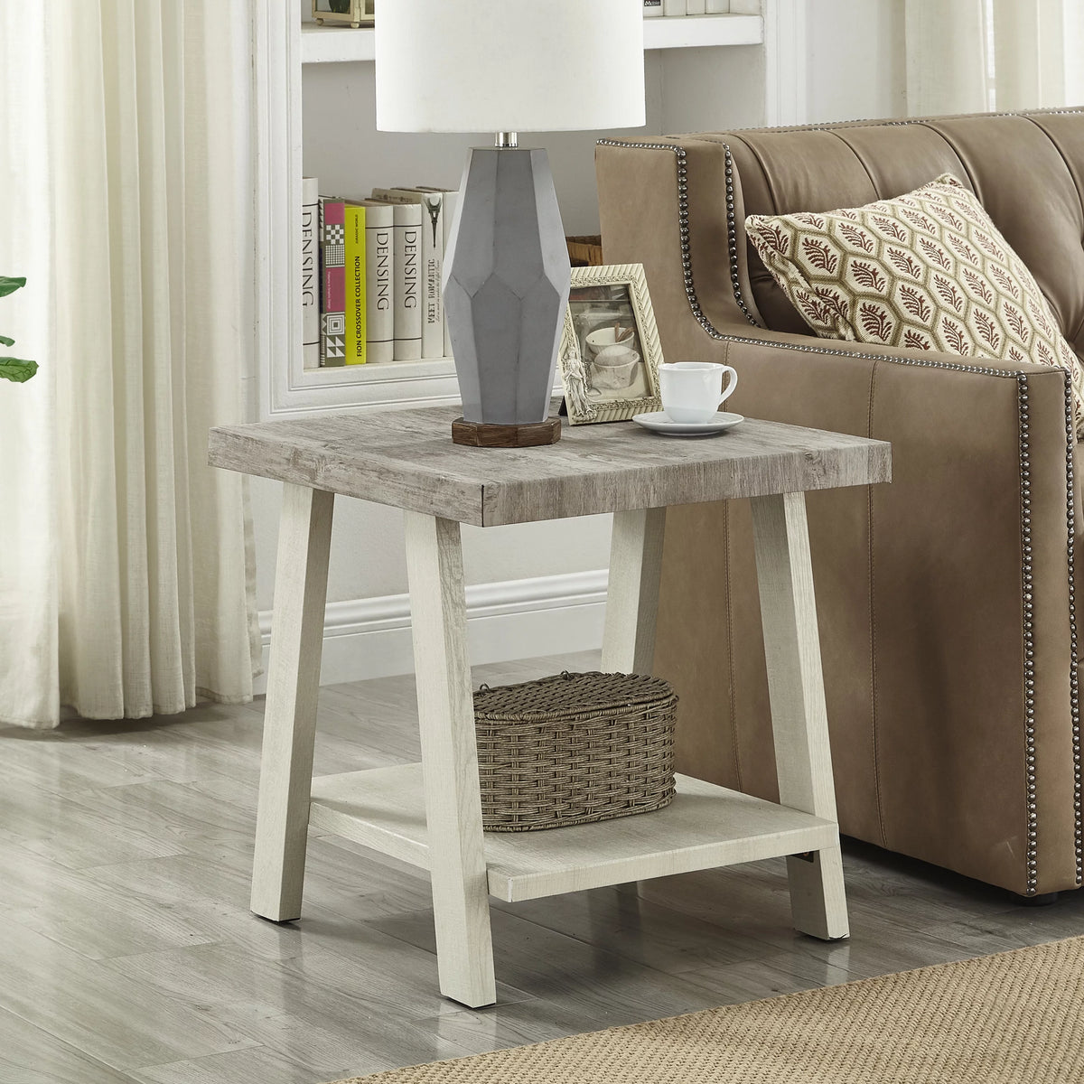 Contemporary Wood End Table T5635