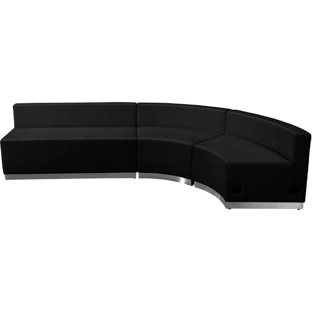 Black 3 Piece Reception Seating S8635