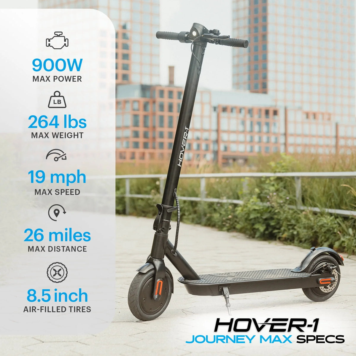 Self Balancing Electric Scooter 16 mph Black J871