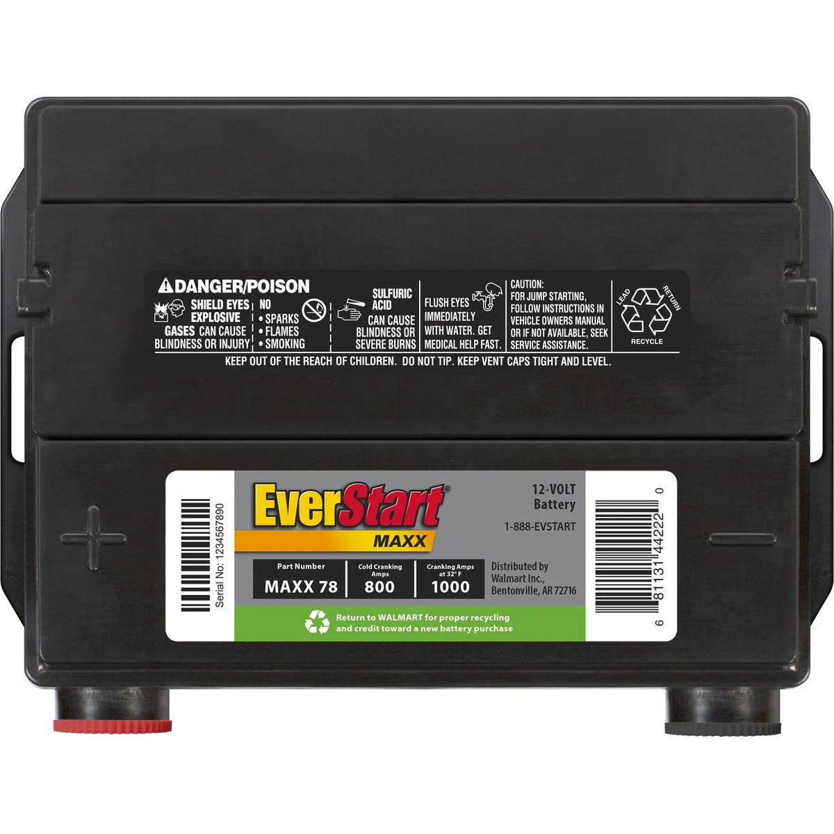 Lead Acid Automotive Battery Group Size 78 12 Volt 800 CCA Q29675