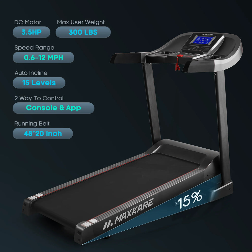 3.5HP Folding Treadmill with Auto Incline I544571