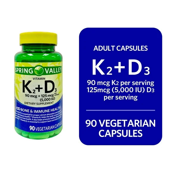 Vitamin K2 + D3 Vegetarian Capsules 90 Count W2317
