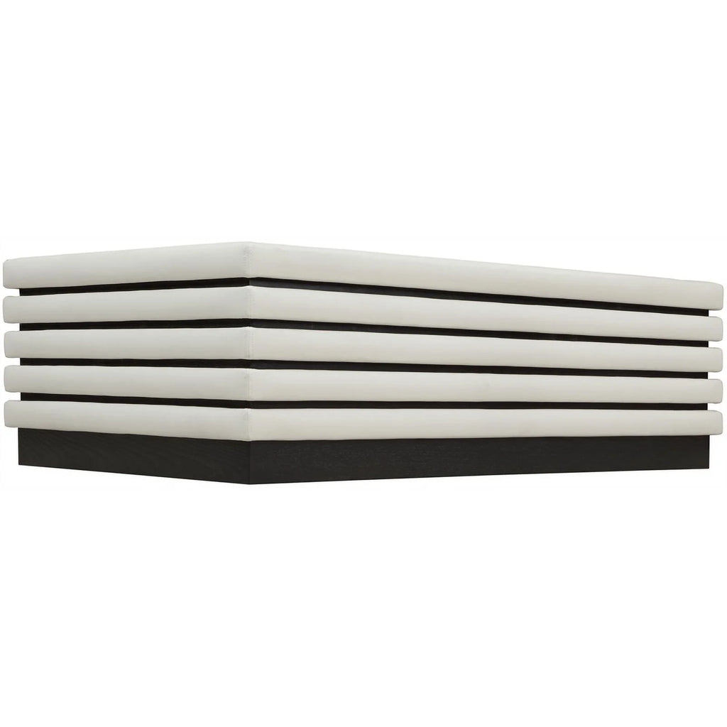 Cream Vegan Leather Coffee Table M540