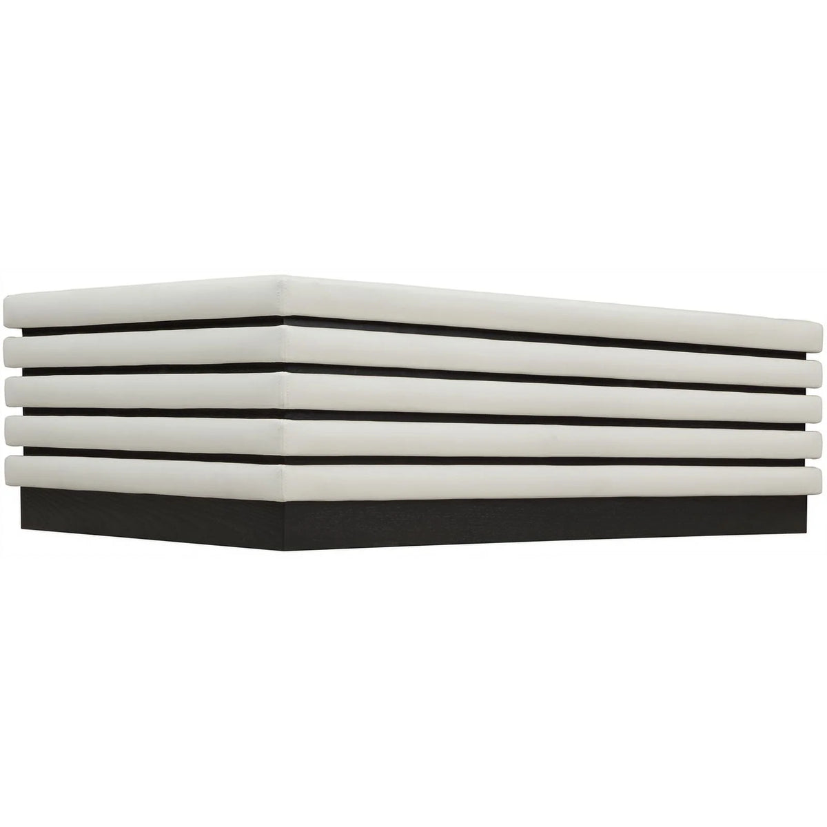 Cream Vegan Leather Coffee Table M540