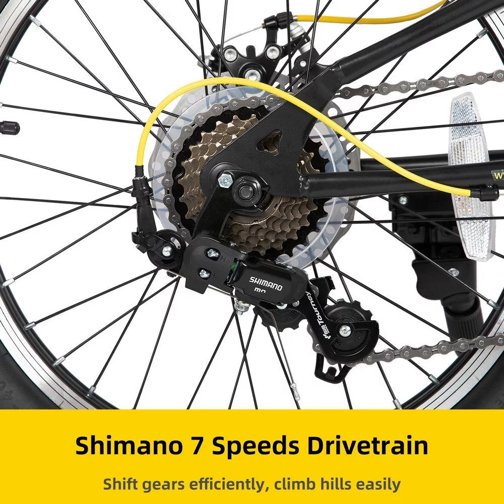 20 Inch 7 Speed Disc Brakes Fat Tire Kids Mountain Bike Z608296