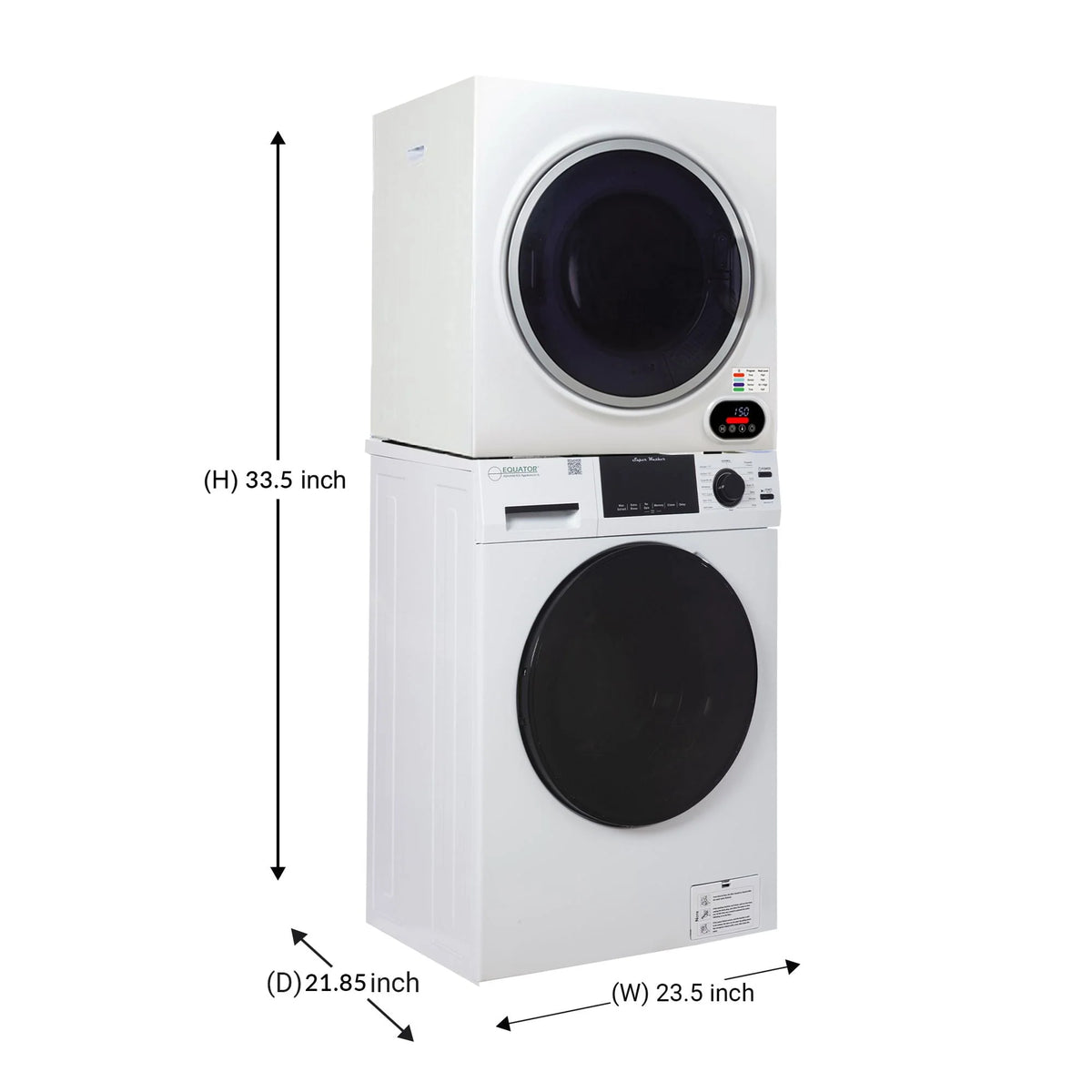 Compact 110V Washer and Vented 3.5cf Dryer D219
