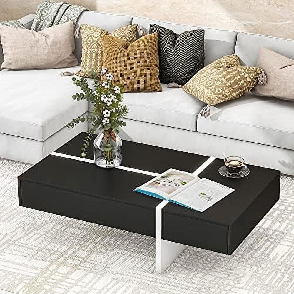 Black Coffee Table with Drawer H7488