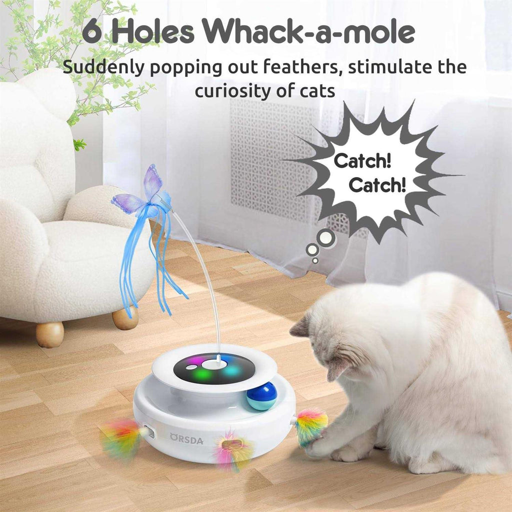 3-in-1 Rechargeable Interactive Cat Toys C359746