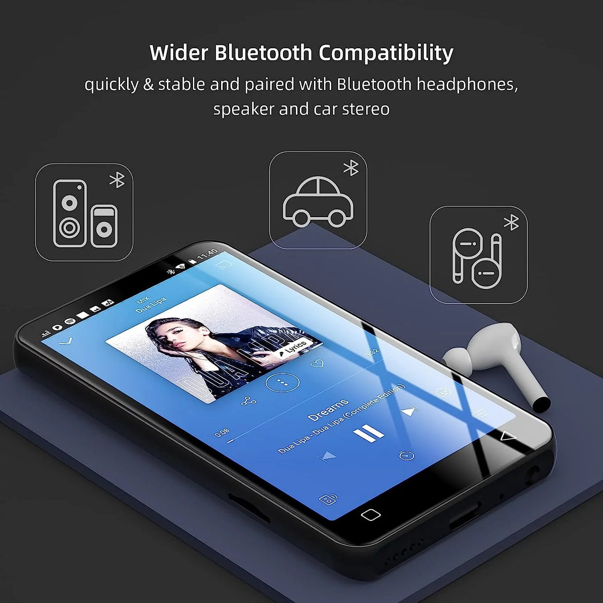 80GB Bluetooth WiFi MP3 Player with 4" Touch Screen J357