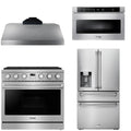 36 Gas Range, Range Hood, Refrigerator and Microwave A536702