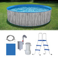 12-ft Round 36-in Deep Steel Wall Above Ground Swimming Pool X930570