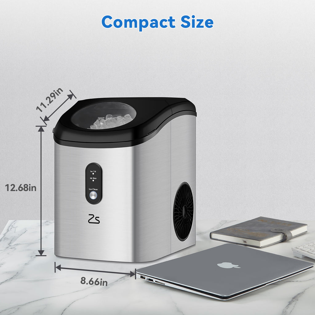Portable Countertop Ice Maker with Ice Scoop and Basket I493