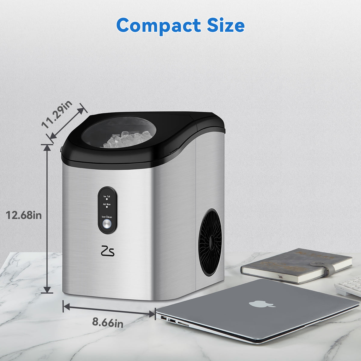 Portable Countertop Ice Maker with Ice Scoop and Basket I493