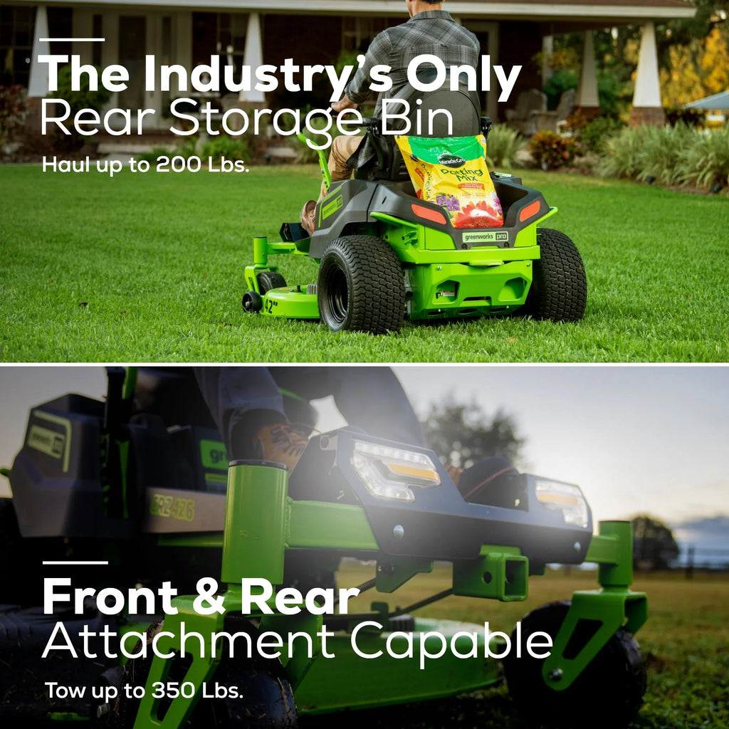 60V 42” Electric Zero Turn Mower with 8 Ah Batteries F17048