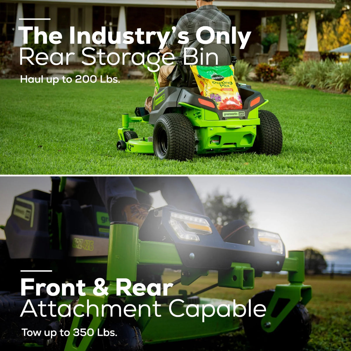 60V 42” Electric Zero Turn Mower with 8 Ah Batteries F17048