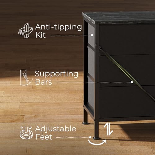 70 Inch 12 Fabric Drawer Dresser F2540
