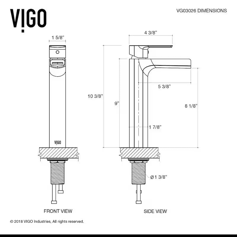 Single Handle Brushed Nickel Bathroom Faucet S783975