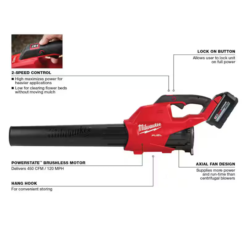 120 MPH 450 CFM 18-Volt Cordless Handheld Blower Kit with Hedge Trimmer A788618