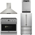 36 Electric Range, Range Hood, Refrigerator and Dishwasher T983