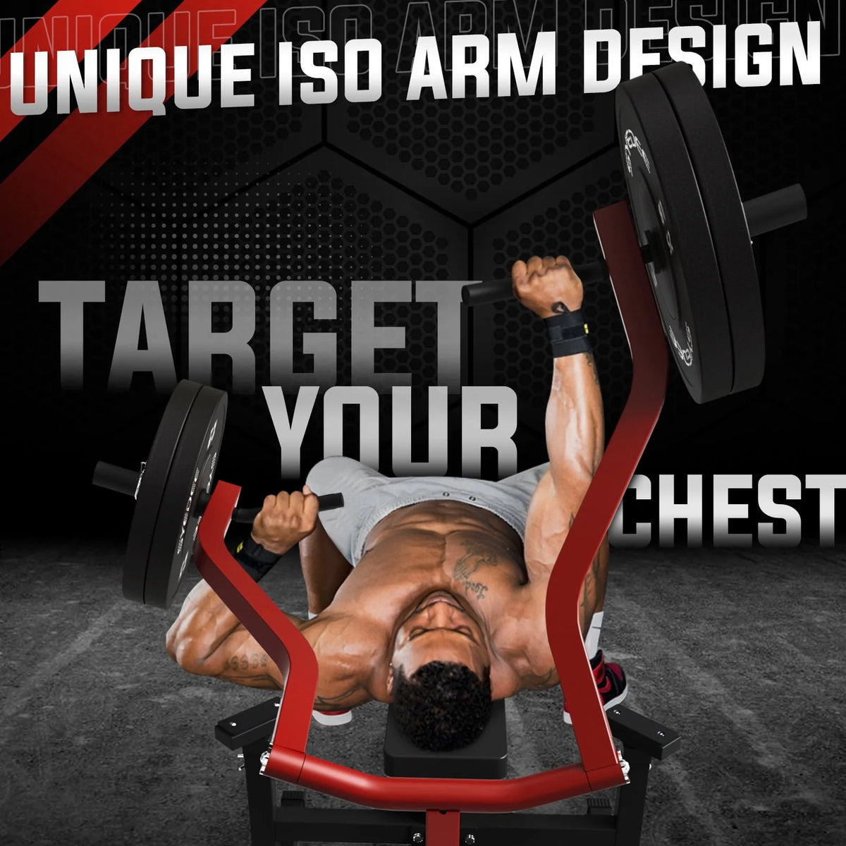 Chest Press Machine with Converging Arms X3819