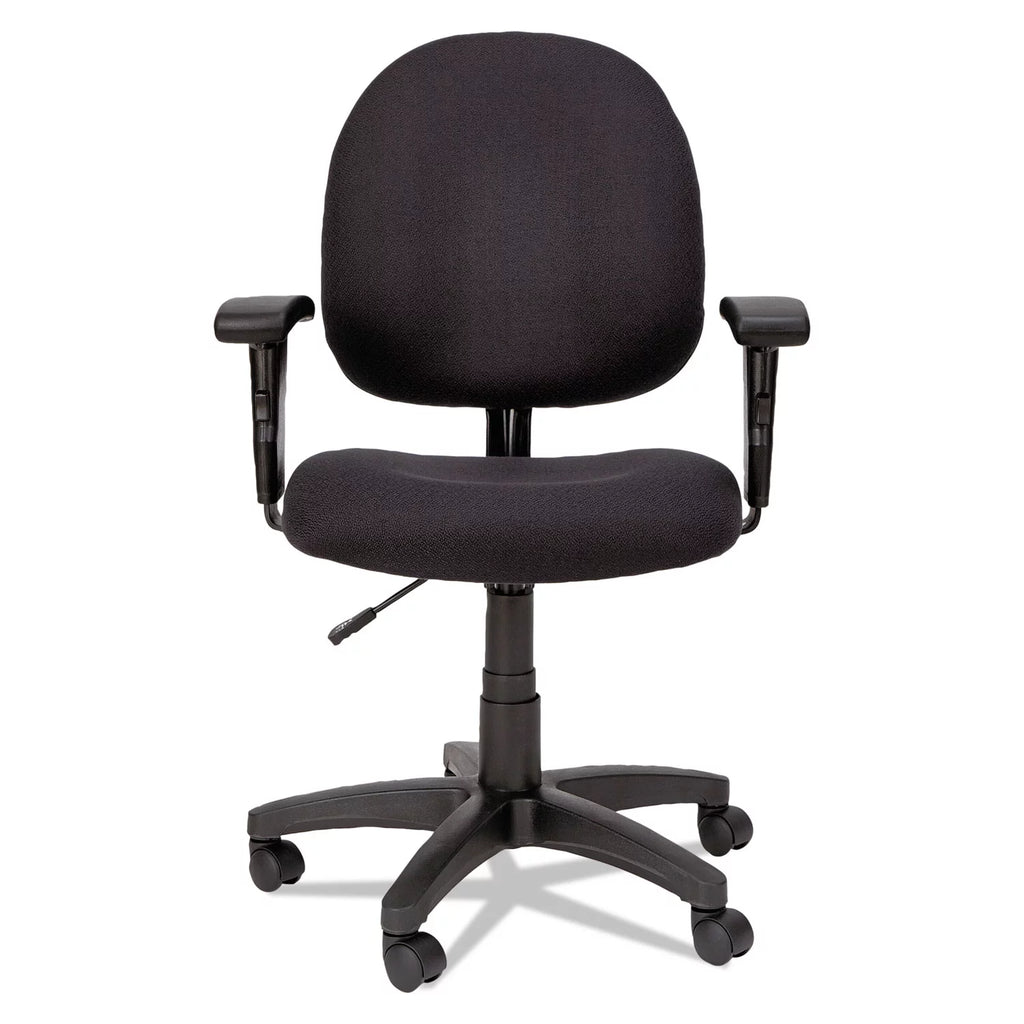 Black Swivel Task Chair with Adjustable Arms J6111