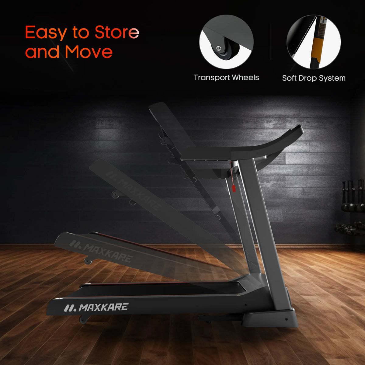 3.5HP Folding Treadmill with Auto Incline I544571
