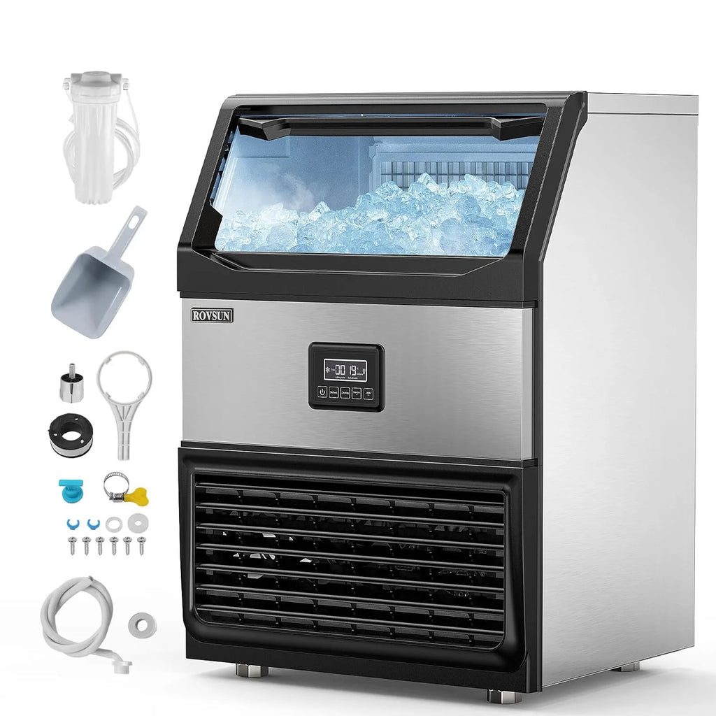150lbs/24h Stainless Steel Freestanding Ice Maker Machine X323