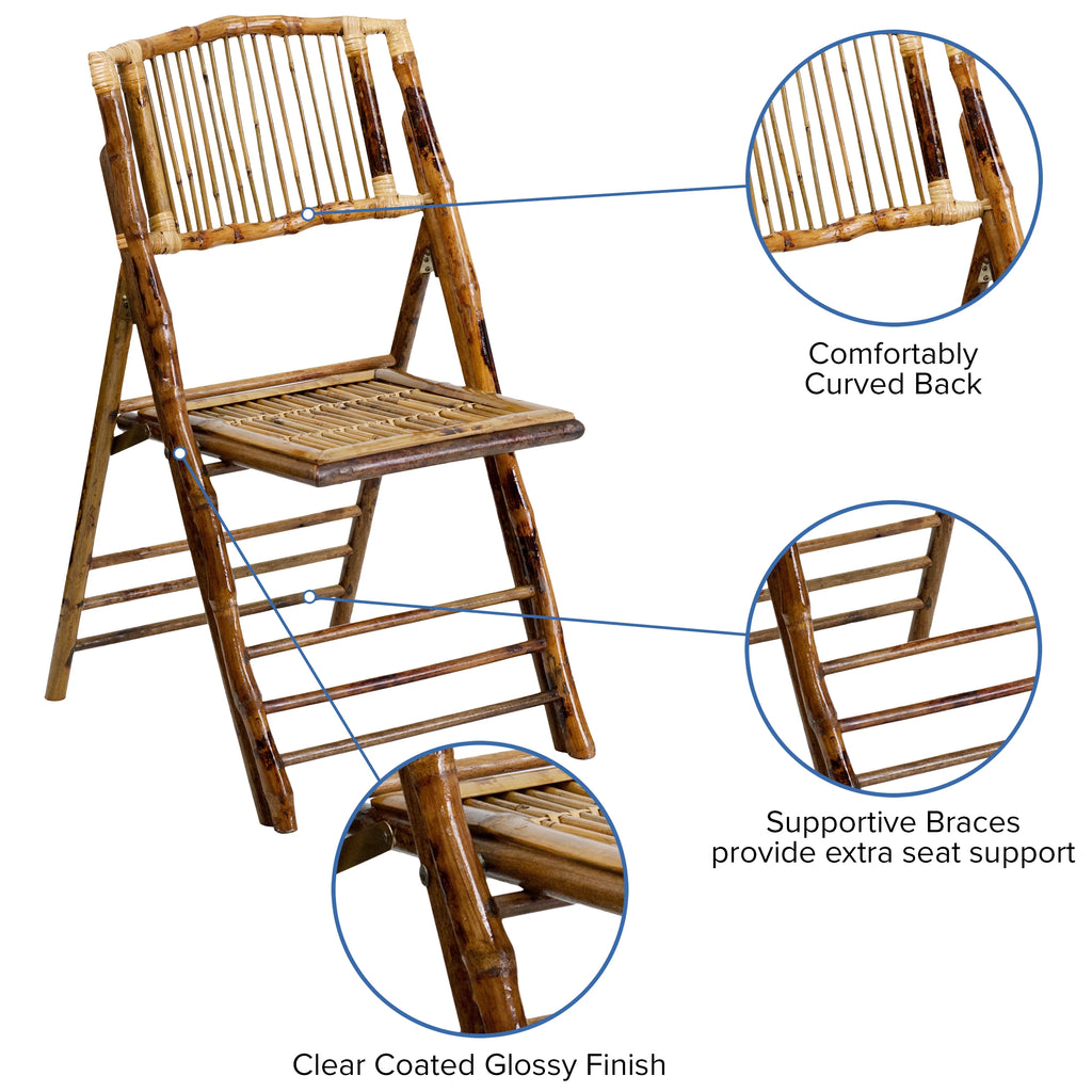 4 Pack Bamboo Wood Folding Chair G611883