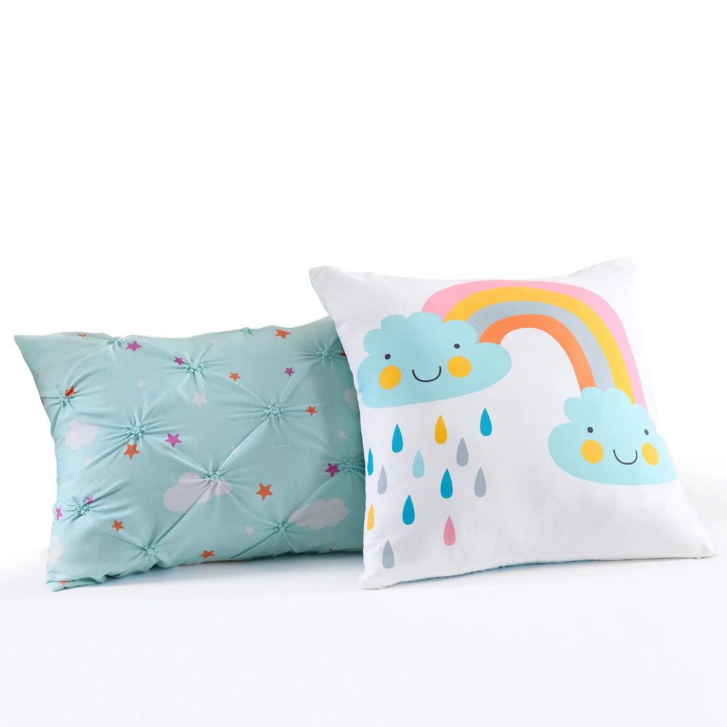 Reversible Animal Print Quilt, Twin, White/Multi, 4-Pc Set F438