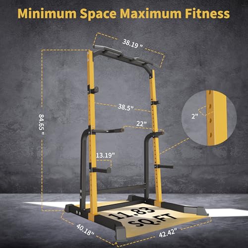 Heavy Duty 1000LB Power Cage Squat Rack with Adjustable Pull-Up Bar V495