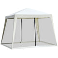 10' x 10' Folding Slant Leg Screened Canopy Tent with Mesh Sidewalls T19605