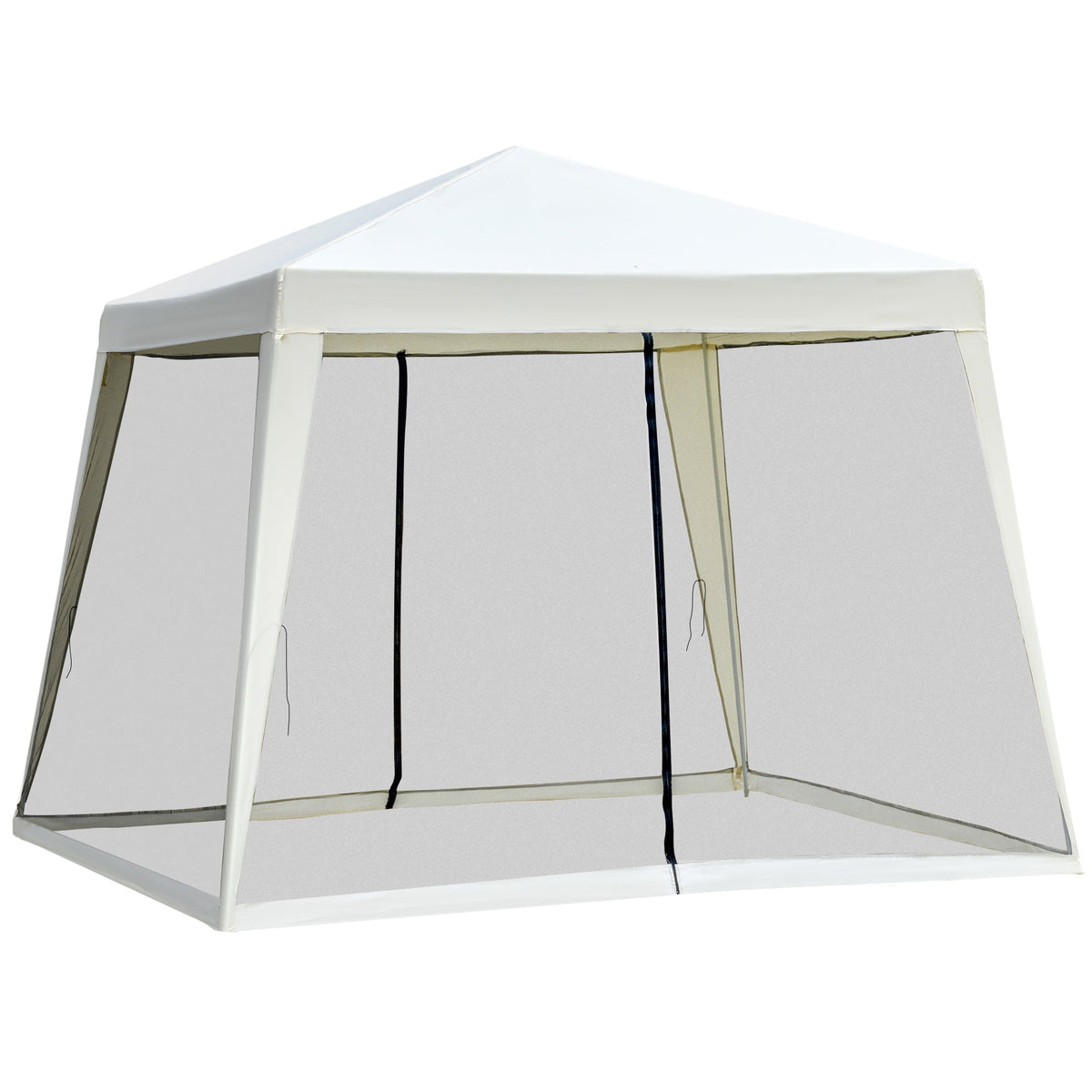 10' x 10' Folding Slant Leg Screened Canopy Tent with Mesh Sidewalls T19605