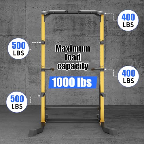 Heavy Duty 1000LB Power Cage Squat Rack with Adjustable Pull-Up Bar V495
