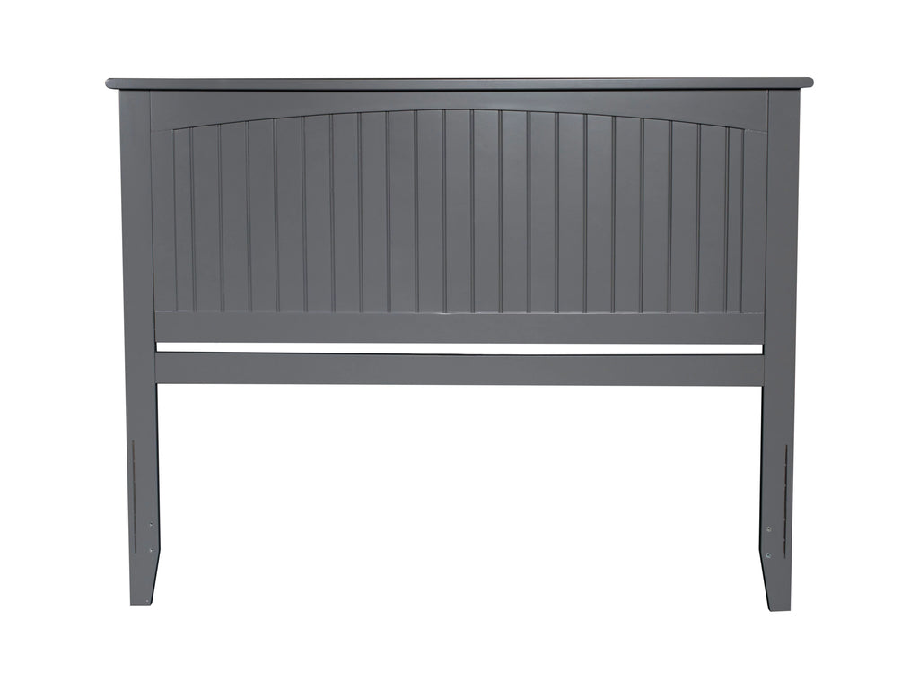 Queen Wood Panel Headboard with Device Charger in Gray S406