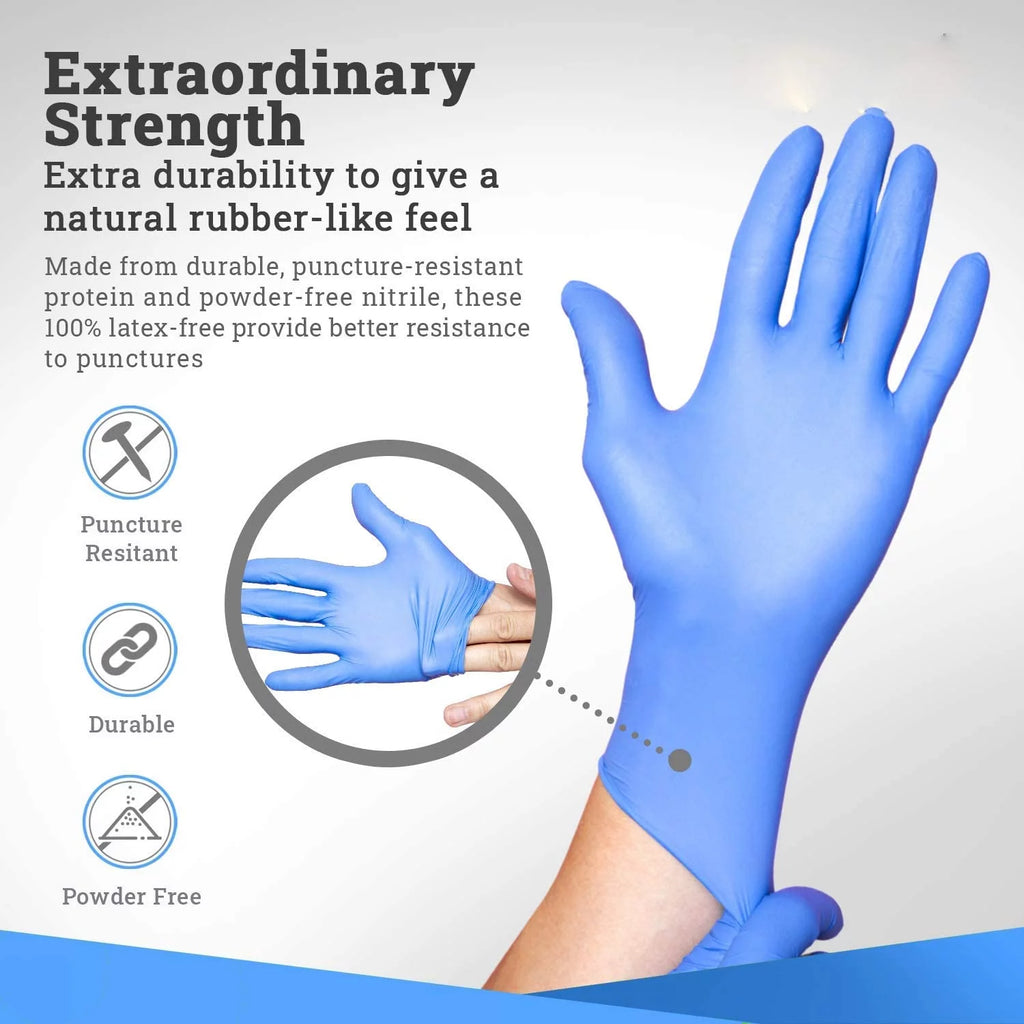 1000pc Blue Nitrile Exam Gloves E931745