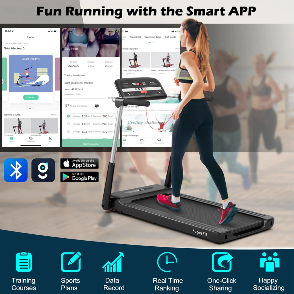 2.25HP Folding LED Treadmill Y50238
