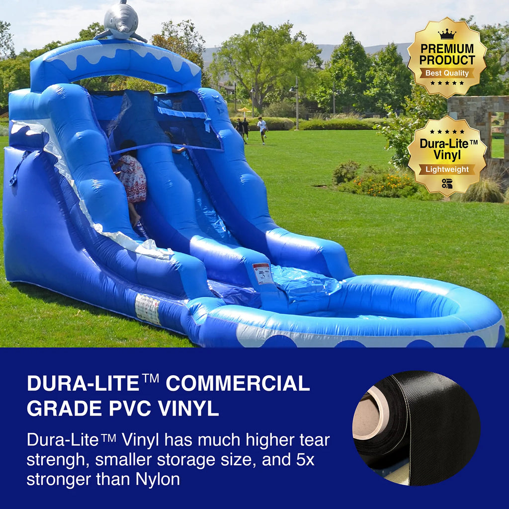 Dolphin Commercial Grade Water Slide with Pool P3065