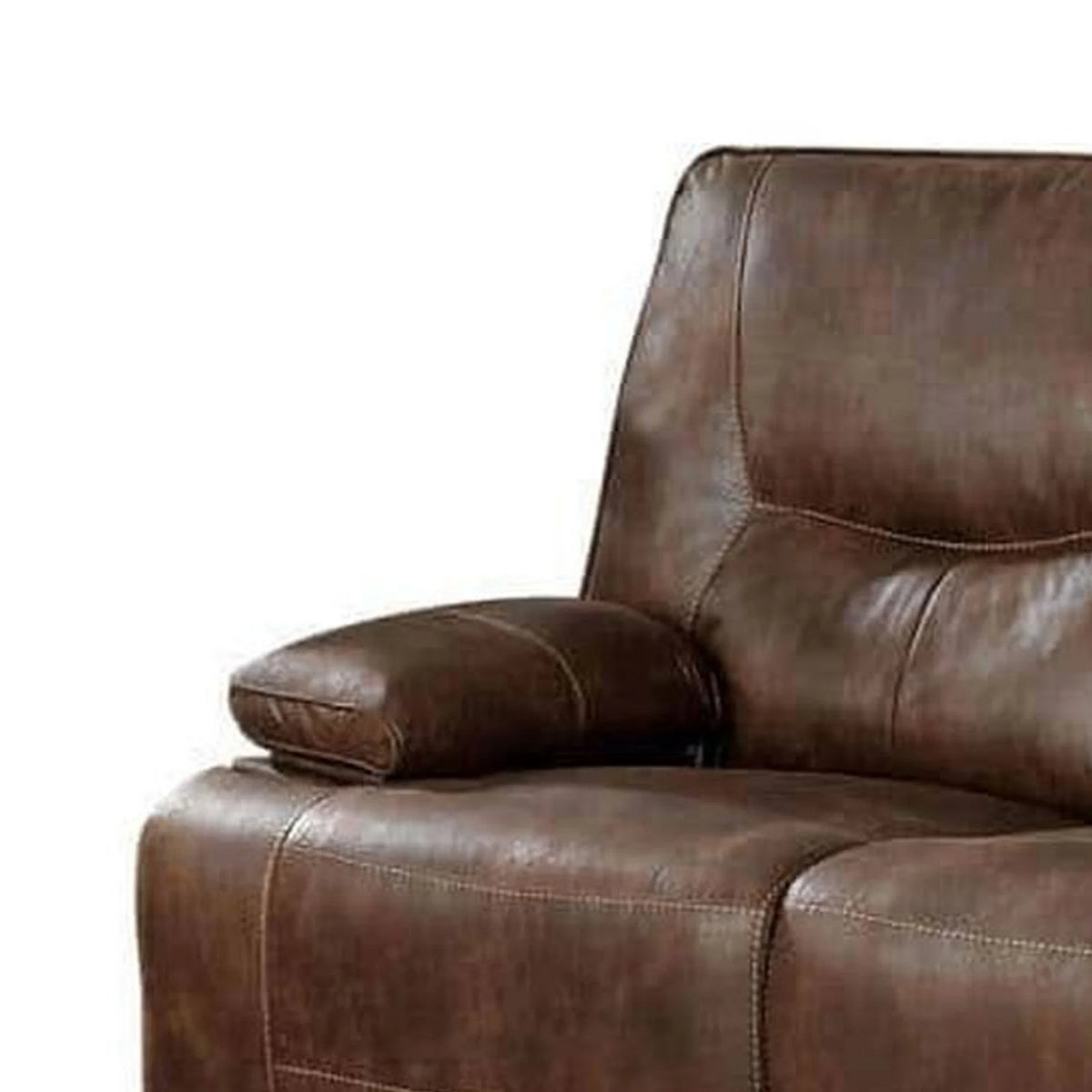 Brown Reclining Sofa with USB Port L280146