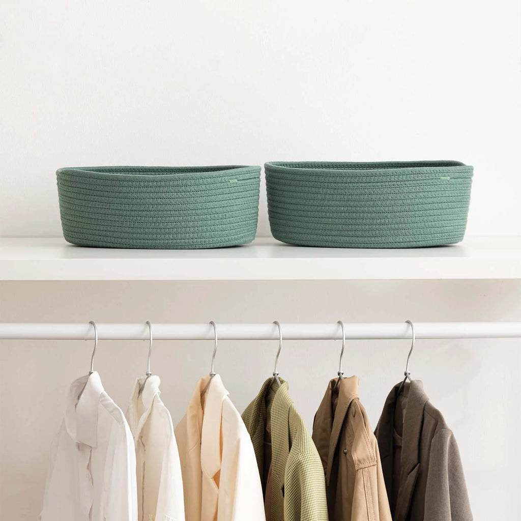 Cotton Rope Storage Baskets with Handles Set of 3 B414