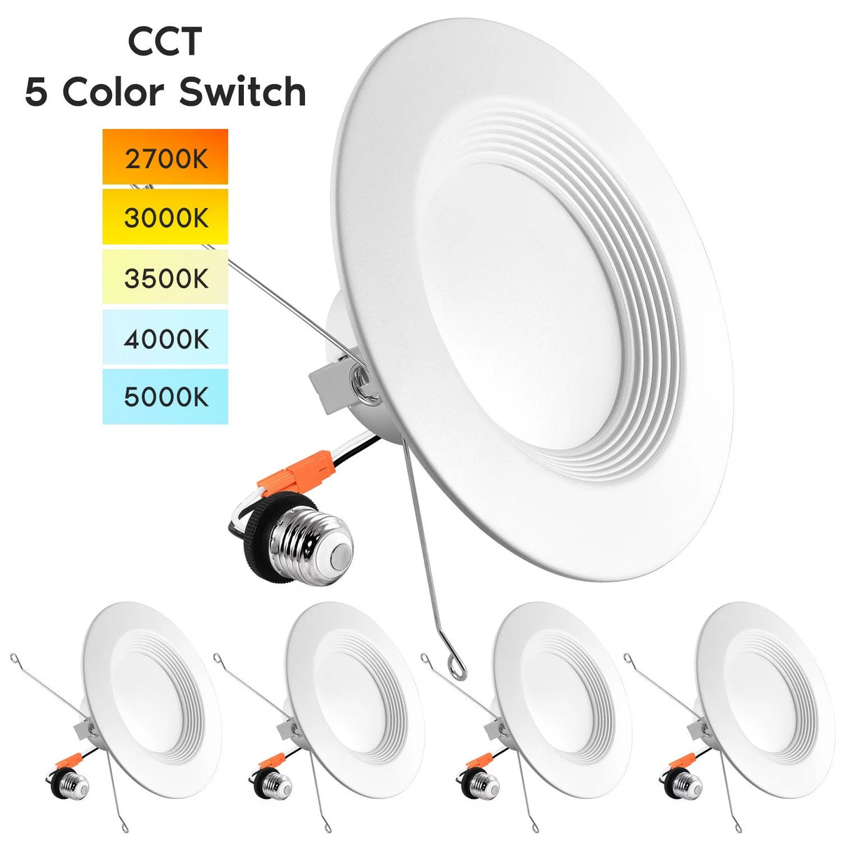 5/6 inch LED Recessed Retrofit Downlight 4-Pack X629641