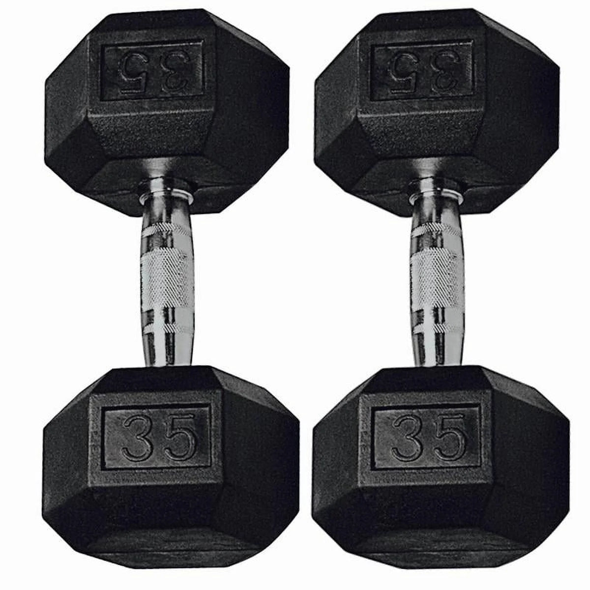 10 lb Rubber Hex Dumbbells Pair G654