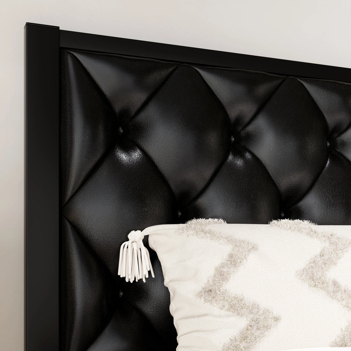 Queen Size Metal Platform Bed Frame with Headboard & Underbed Storage E279964
