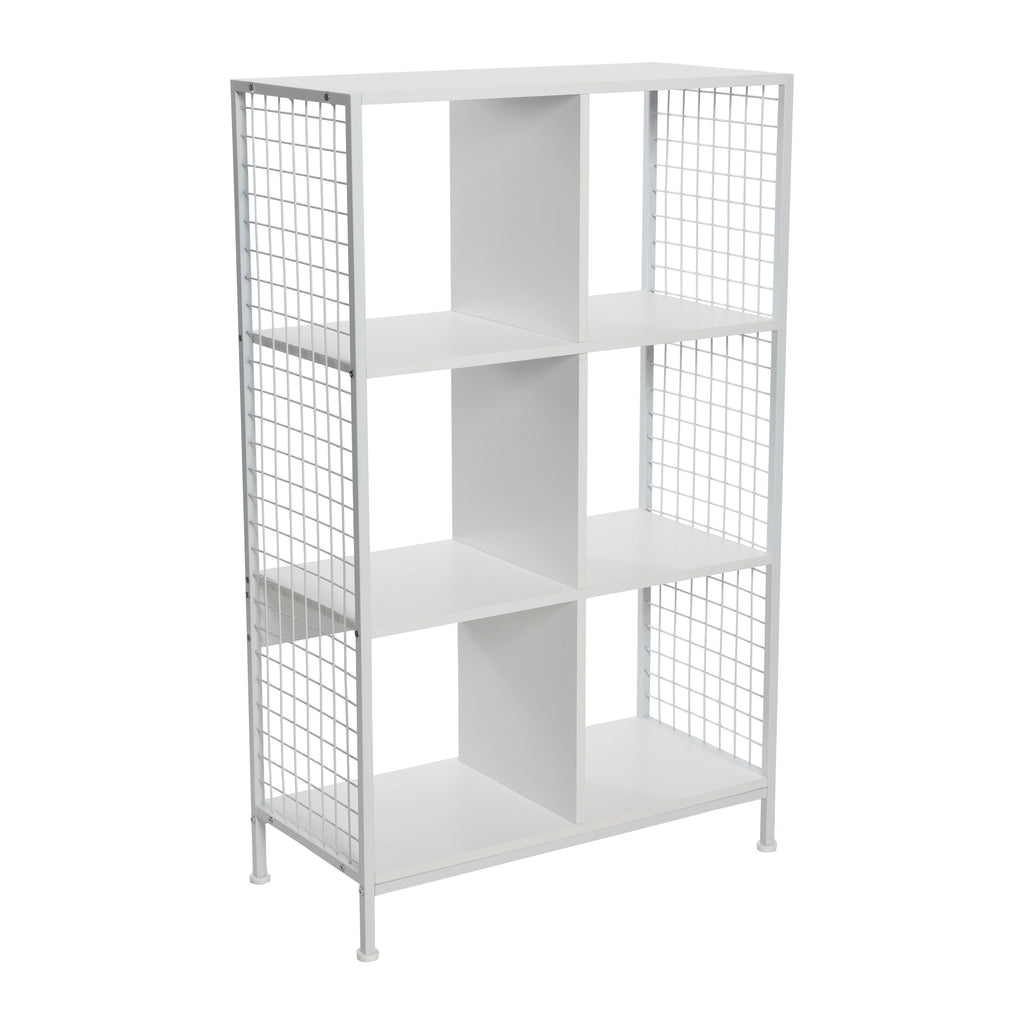 6 Cube White Storage Wall Unit T68058