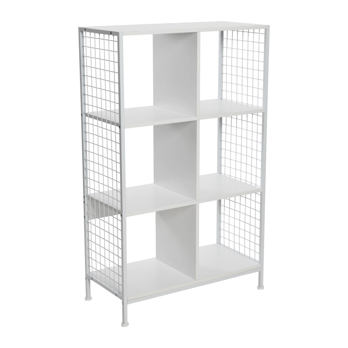 6 Cube White Storage Wall Unit T68058
