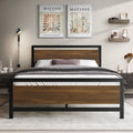 Twin Metal Platform Bed Light Grey S87057