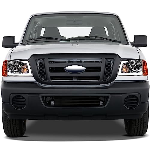 Compatible With 2001-2011 Ford Ranger LED Strip Bar Headlights With Signal Corner Lamps 4-Pieces N264878